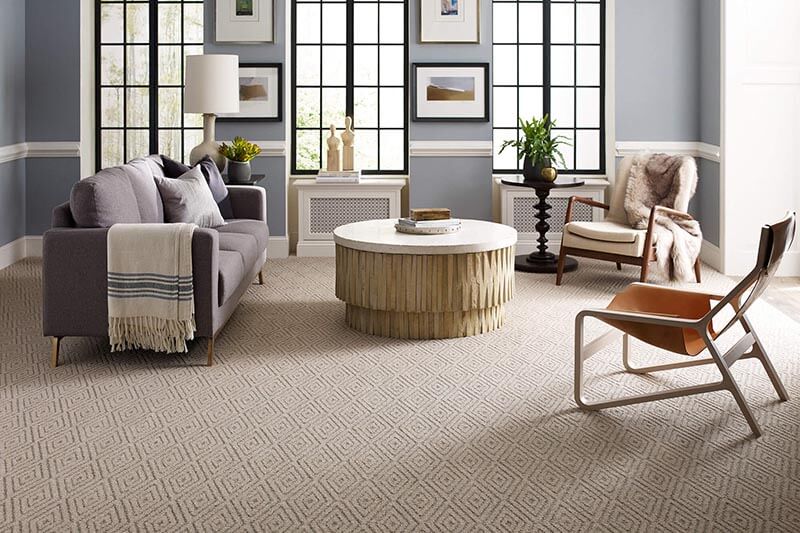 Modern living room with carpet | The L&L Company